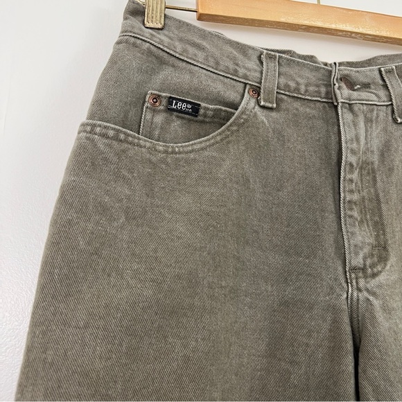 Vintage Lee Casuals Rigid Green Denim High Rise Fit Size 8 Women's - Picture 4 of 13